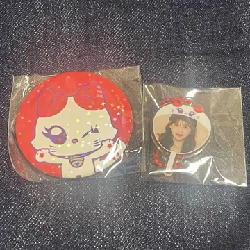 ME:I 이시이 란 캡슐 토이 미니 부채 캔뱃지