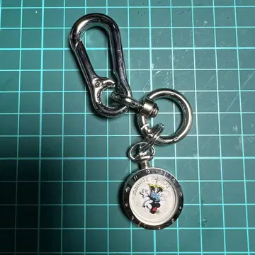 배터리 교환 완료 미니 마우스 회중시계 스테인리스 소재 약 2.5cm