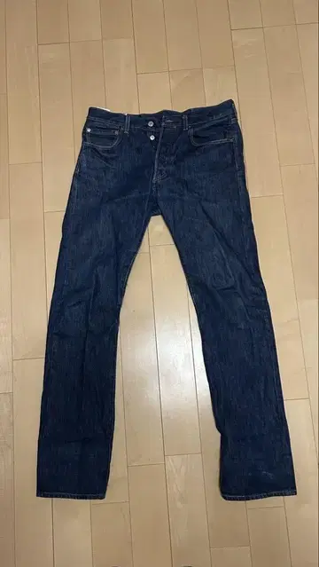 다크 블루 슬림 핏 데님