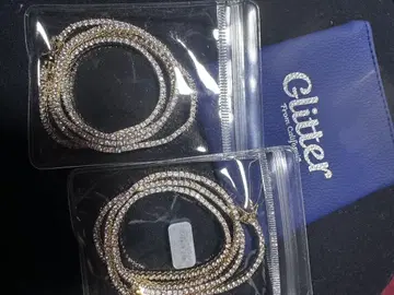 Glitter tennis chain Necklace 세트