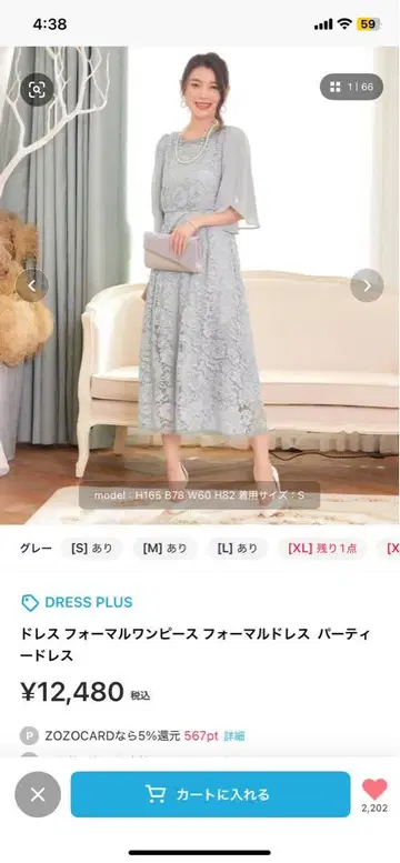 DRESS PLUS 포멀 원피스 그레이