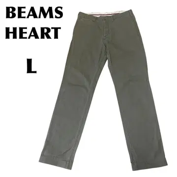 빔즈 하트 BEAMS HEART [L] 남성용 팬츠 치노 팬츠 올리브