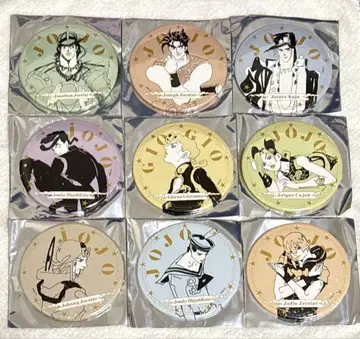 죠죠월드 75mm 홀로그램 캔뱃지 Ver. Sketch 전 9종 세트