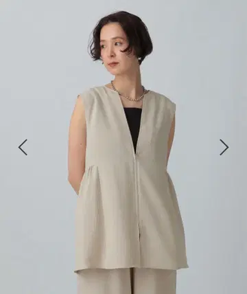 렙심 린넨라이크 드라이 시리즈 절개 베스트 베이지