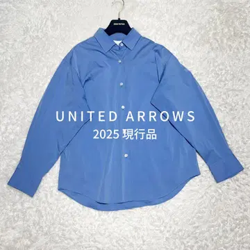 25주년 새상품급 UNITED ARROWS 백 오픈 레귤러 카라 셔츠
