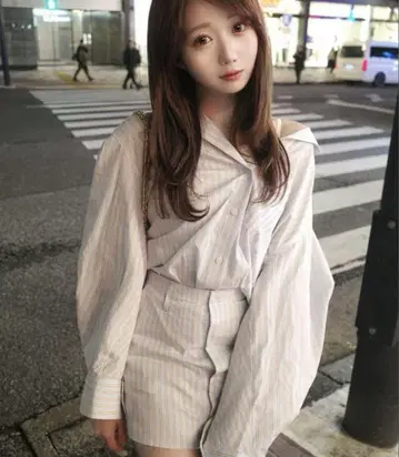 미리냐 착용 셔츠 스코트 세트 자라