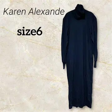 Karen Alexander 블랙 롱 드레스 니트 소재