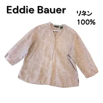 새상품급 Eddie Bauer 린넨 셔츠 블라우스 상의 XL 넉넉한
