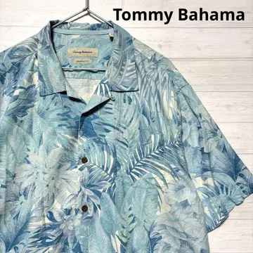 [레어] Tommy Bahama 오픈 카라 알로하 실크 1