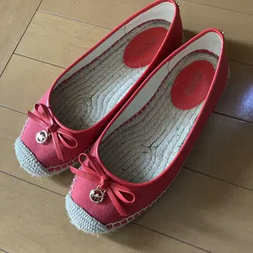 MK 에스파드리유 플랫슈즈 레드