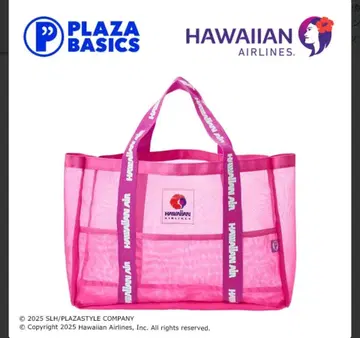 Hawaiian Airlines 메쉬 토트백 핑크