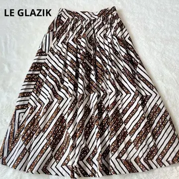 루글라직 le glazik 바틱 개더 플레어 롱 스커트 새상품급