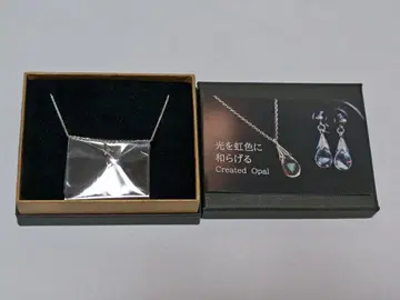 크리에이티드 오팔 SILVER925 물방울 목걸이