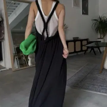 THICK CORD CUT DRESS 블랙 S 사이즈