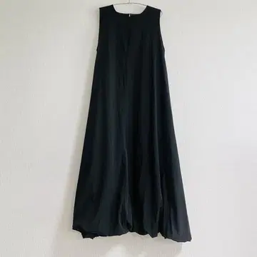 GEORGE'S 벌룬 스커트 슬리브리스 원피스 블랙 조지스