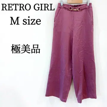 RETRO GIRL 레트로걸 와이드 팬츠 광택감 골드 버클 M