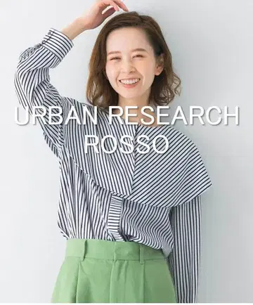 [새상품급] ROSSO 2WAY 랜덤 스트라이프 블라우스