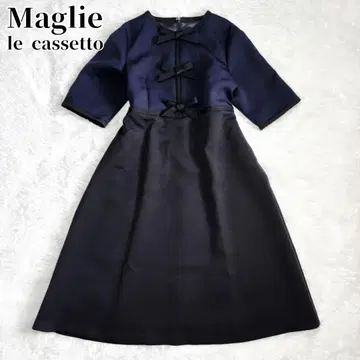 Maglie le cassetto 튈 리본 클래시컬 원피스