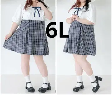 디어 마이 러브 Whip 체크 원피스 6L 프릴