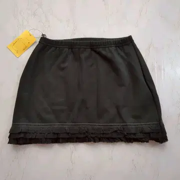 새상품 Provador 속기모 레이스 미니 스커트 레이어드 방한 블랙 L