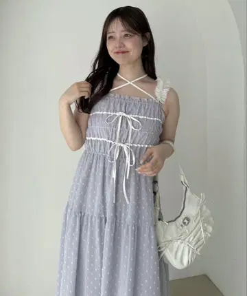 OLIVE des OLIVE yui 후와모테 원피스 색스 블루