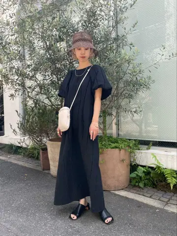 Ciaopanic 스트라이프 백 오픈 원피스