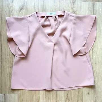 NOBLE SPICK & SPAN 플레어 슬리브 블라우스 핑크