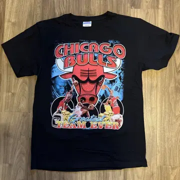 CHICAGO BULLS 양면 프린트 티셔츠 L 사이즈