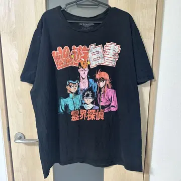 공식 90s 유유백서 영계 탐정 캐릭터 애니메이션 티셔츠