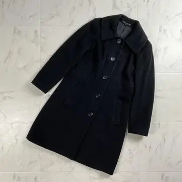 Theory 버진 울 100% 스텐카라 코트 블랙 S *XC750