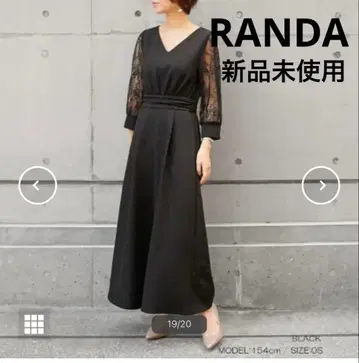 [ RANDA ] V넥 소매 레이스 올인원 0 size 새상품