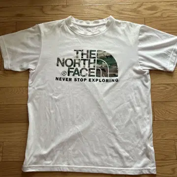 THE NORTH FACE 로고 프린트 티셔츠 L 사이즈 화이트