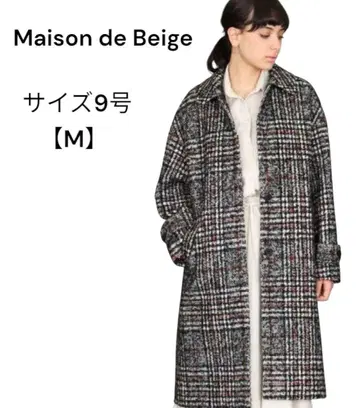 [새상품급] Maison de Beige 메종 드 베이지 체크 스텐 코트