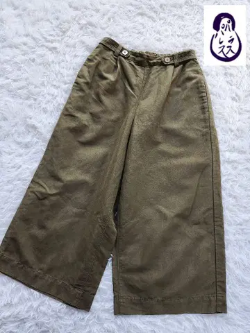 팔라스 팰리스 코튼 린넨 턱 와이드 팬츠 마 혼방 카키