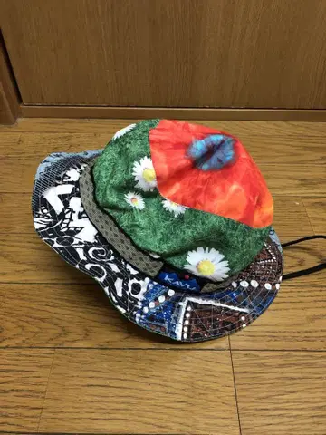 KAVU 햇 사파리 햇 타이다이 마가렛 꽃무늬 아웃도어 S
