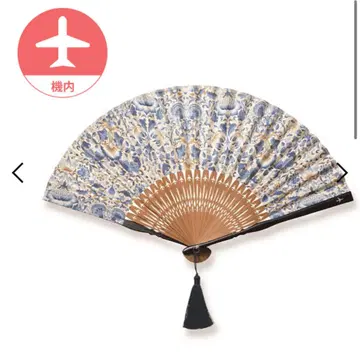 미사용 새상품 JAL 기내 한정 판매 리버티 프린트 JAL 오리지널 부채