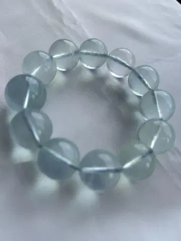 [레어] 환상의 아쿠아 마린 엔젤 로즈 팔찌 빅볼 17~18.5mm