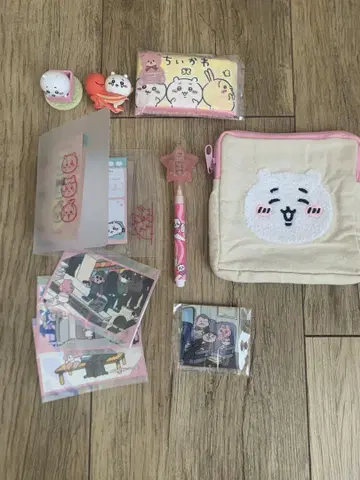 치이카와 (먼작귀) 문구 세트 캐릭터 파우치 포함