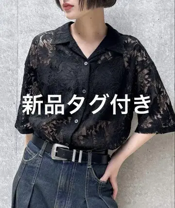 페이지 보이 레이스 카이킨 셔츠 블랙