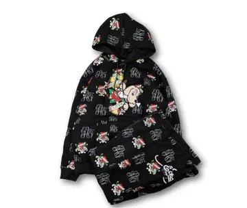 GALFY x ED HARDY 풀오버 후드티 자수 중형견 M