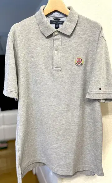TOMMY HILFIGER HARVARD 피케 셔츠 M 그레이