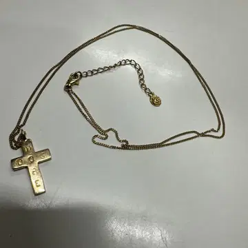 HOPE 각인 십자가형 목걸이