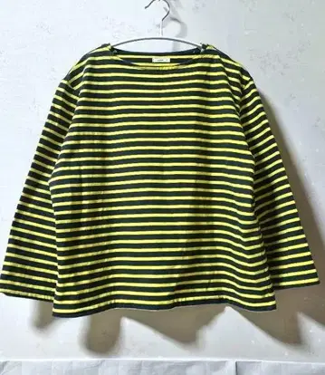 maillot 마이요 코튼 100% 보더 무늬 긴팔 티셔츠 사이즈 2