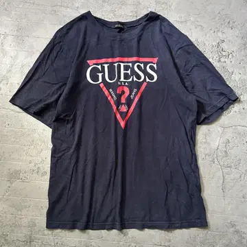 GUESS 게스 네이비 티셔츠 로고 M~L 상당