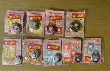 [미사용] 십이지 변신 헬로키티 캔뱃지 미니 씰 포함 9개 세트 레어