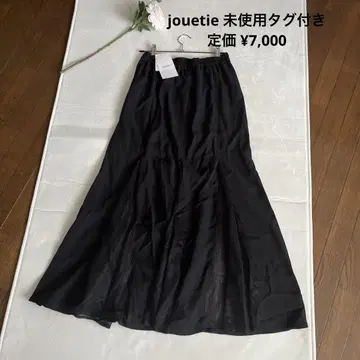 jouetie 블랙 플레어 롱 스커트 메쉬 모드 캐주얼 미사용 새상품