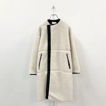 67g24 HYKE 하이크 노카라 보아 롱 코트 212-17175 1