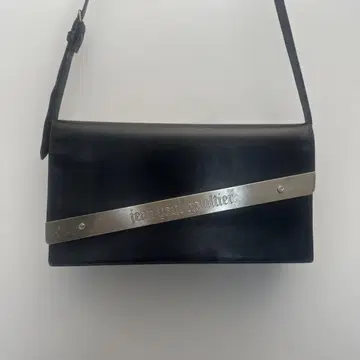 jean paul gaultier 블랙 가죽 숄더백