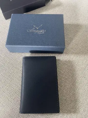 Breguet 블랙 가죽 명함지갑