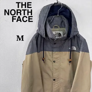 THE NORTH FACE 마운틴 파카 M 베이지 자수 로고